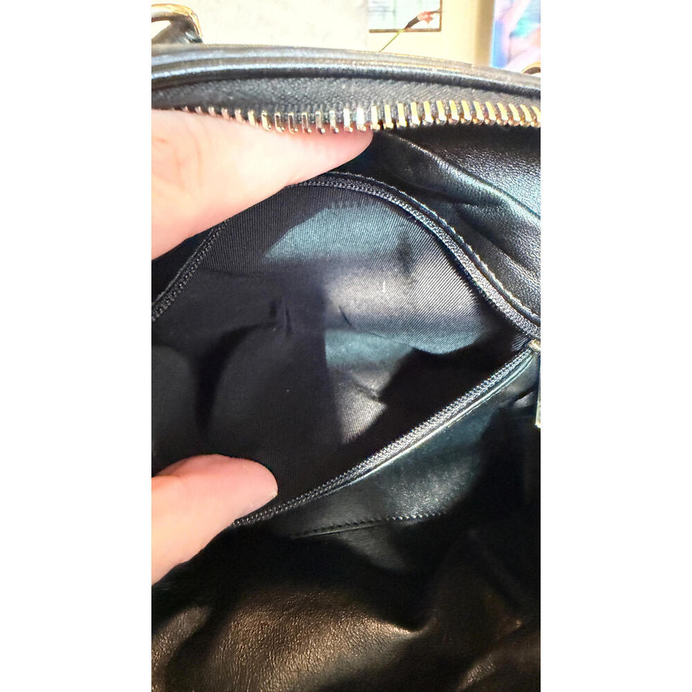 CHANEL BLACK QUILTED BOWLING CHAIN BAG - Picture 13 of 16